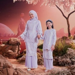 tema baju raya warna lavender purple lilac